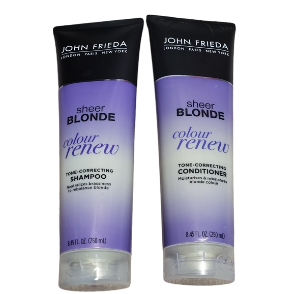 John Frieda Sheer Blond Color Renew Tone-Correcting Shampoo & Conditioner - New - Picture 1 of 7